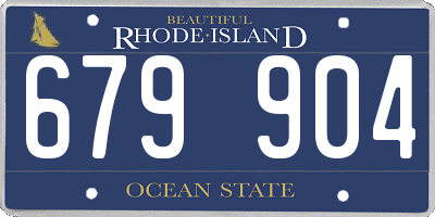 RI license plate 679904