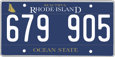 RI license plate 679905