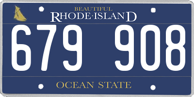 RI license plate 679908