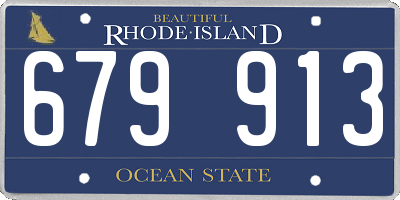 RI license plate 679913