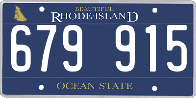 RI license plate 679915