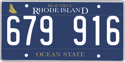 RI license plate 679916
