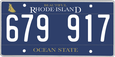 RI license plate 679917
