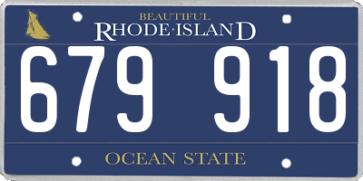 RI license plate 679918