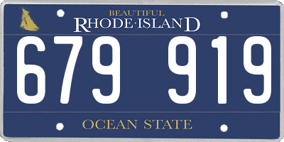 RI license plate 679919