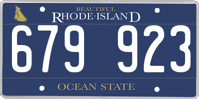 RI license plate 679923