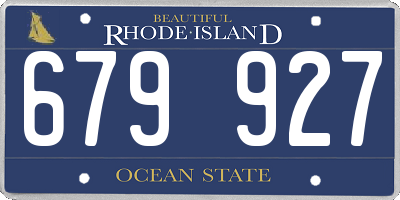 RI license plate 679927