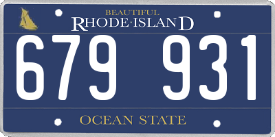 RI license plate 679931