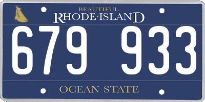 RI license plate 679933