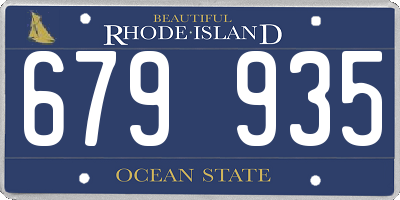 RI license plate 679935