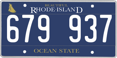 RI license plate 679937