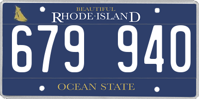 RI license plate 679940