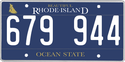 RI license plate 679944