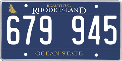 RI license plate 679945