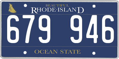 RI license plate 679946