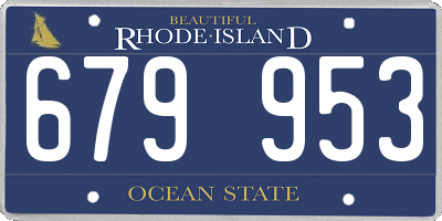 RI license plate 679953