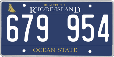 RI license plate 679954