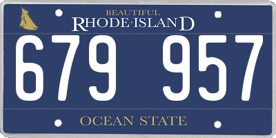 RI license plate 679957