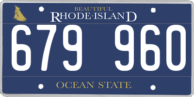 RI license plate 679960