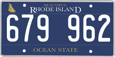 RI license plate 679962