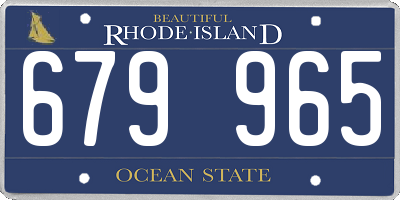 RI license plate 679965