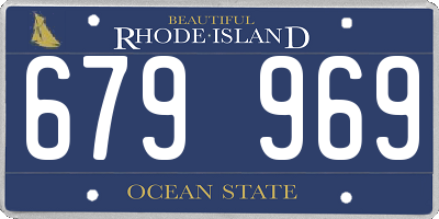 RI license plate 679969
