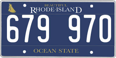 RI license plate 679970