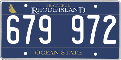 RI license plate 679972