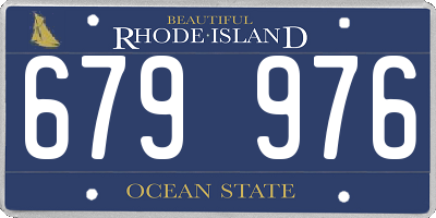 RI license plate 679976