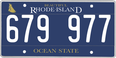 RI license plate 679977