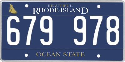RI license plate 679978