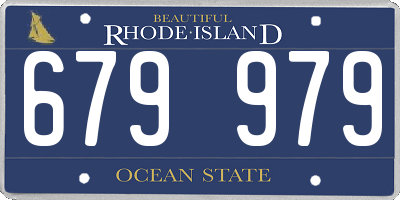 RI license plate 679979
