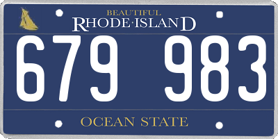 RI license plate 679983