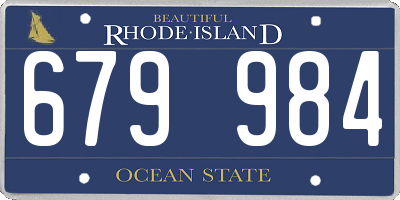 RI license plate 679984