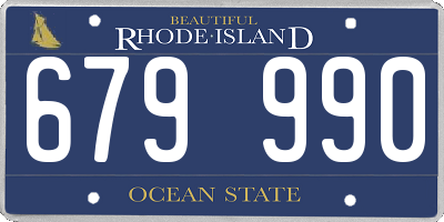 RI license plate 679990