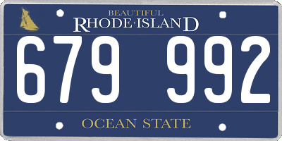 RI license plate 679992