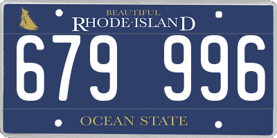 RI license plate 679996