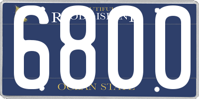 RI license plate 6800