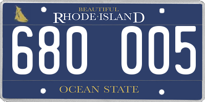 RI license plate 680005