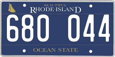 RI license plate 680044