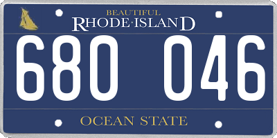 RI license plate 680046