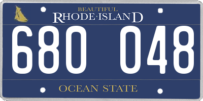 RI license plate 680048