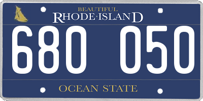 RI license plate 680050