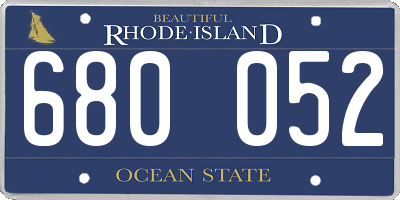 RI license plate 680052