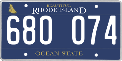RI license plate 680074