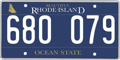 RI license plate 680079