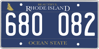 RI license plate 680082
