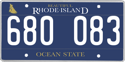 RI license plate 680083