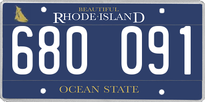 RI license plate 680091