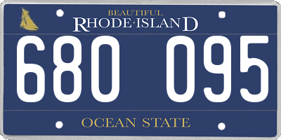 RI license plate 680095
